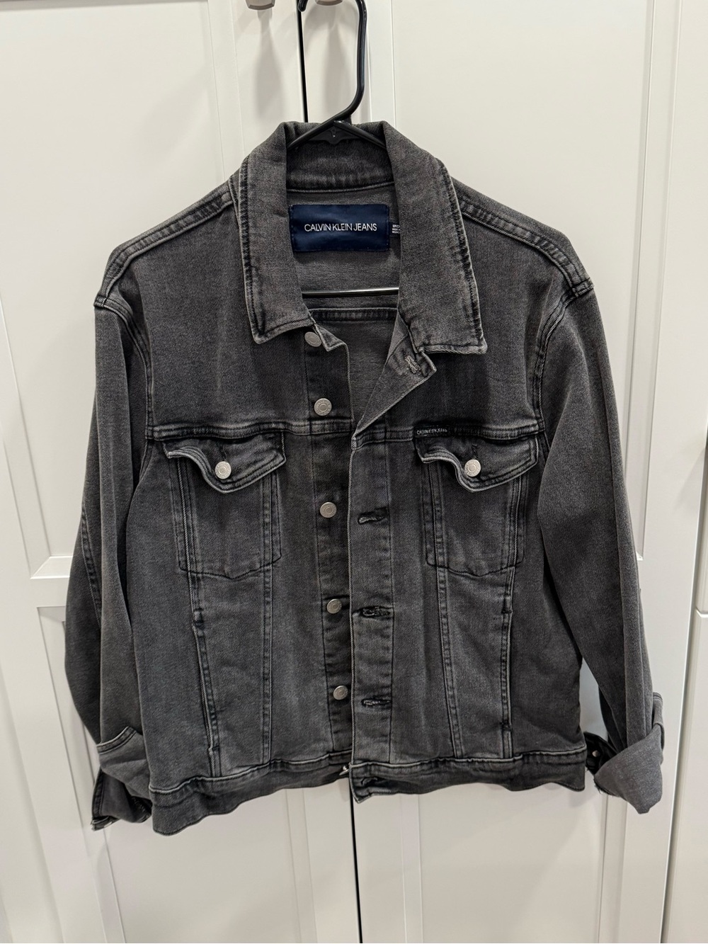 Calvin Klein Men's Washed Black Denim Jacket